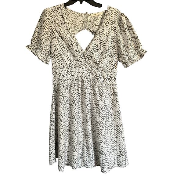 Adorable Indulge Black & White Print Dress Size Large - Picture 2 of 9